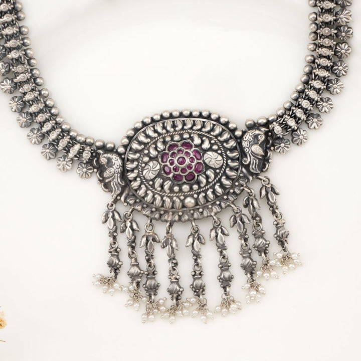 Thahira Oxidised Necklace Set