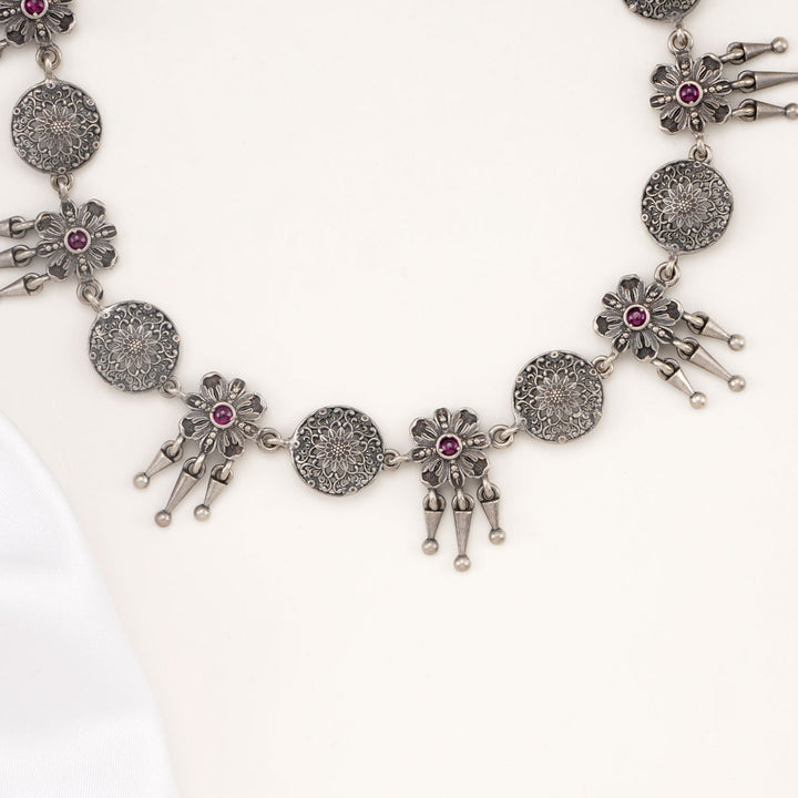 Iniyal Oxidised Necklace Set