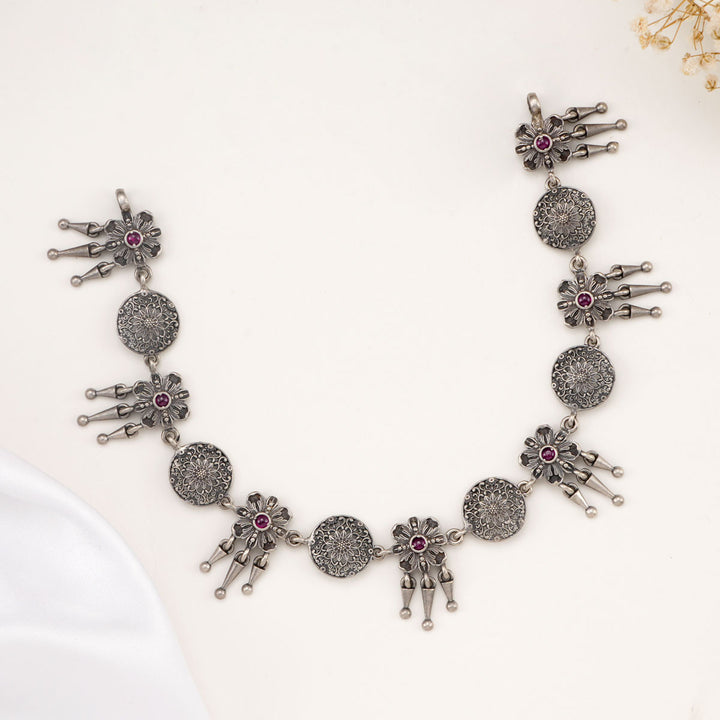 Iniyal Oxidised Necklace Set