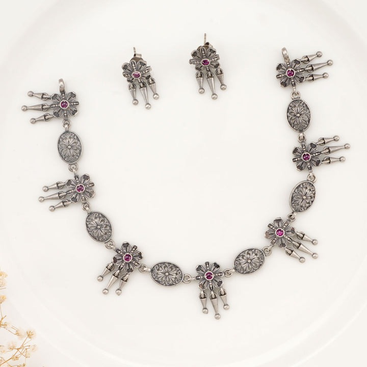 Jashwini Oxidised Necklace Set