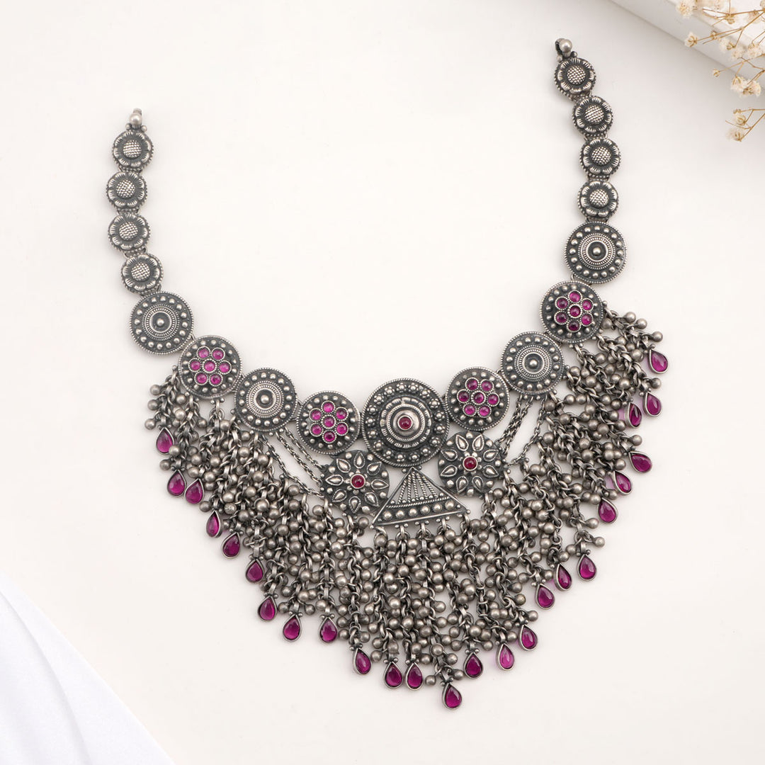 Aarifa Oxidised  Necklace Set