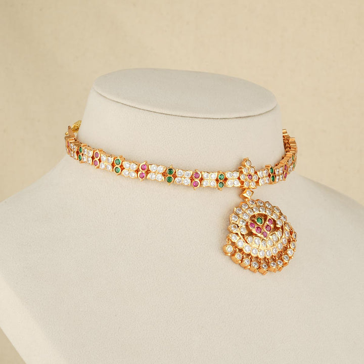 Rakshi Stone Attigai Necklace