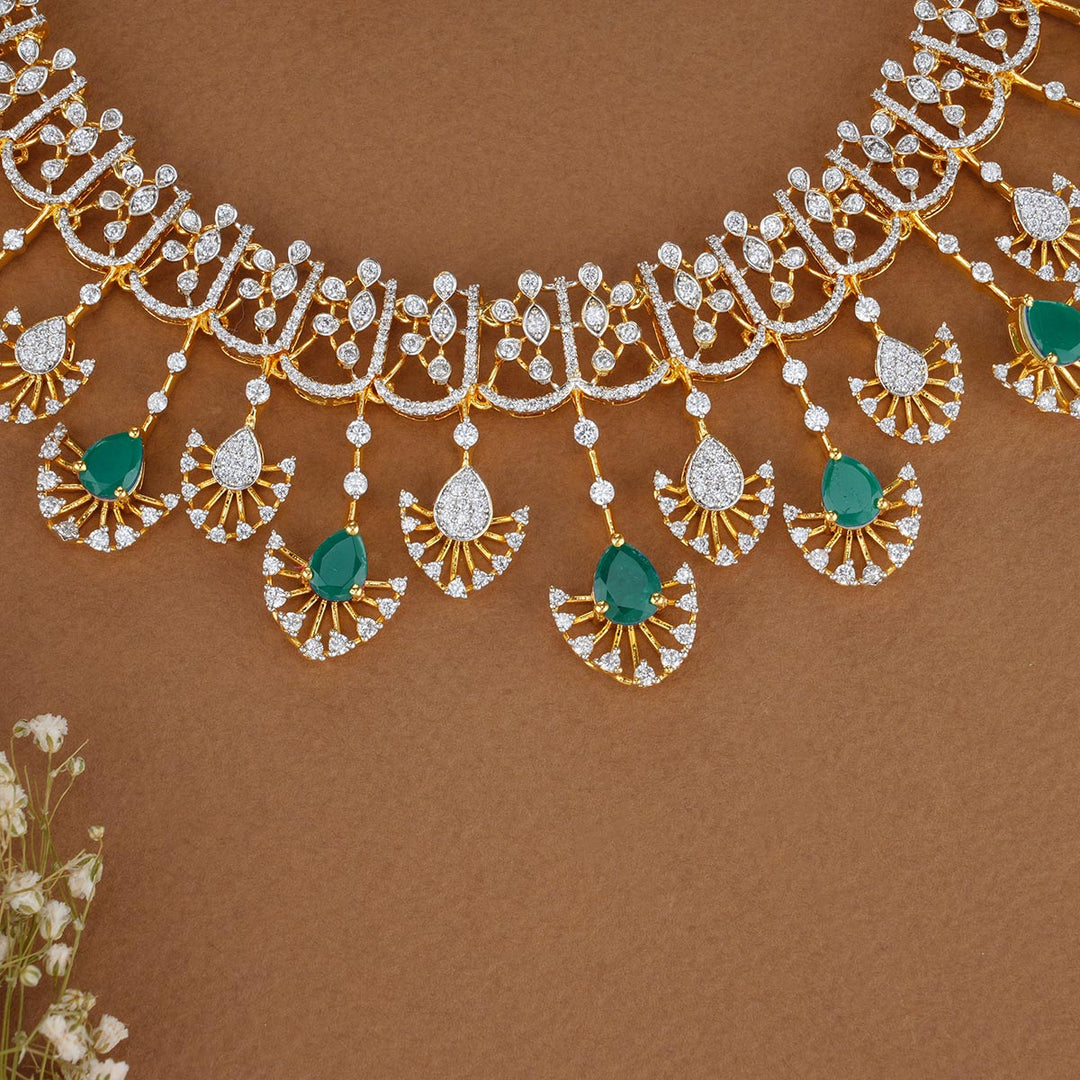 Green Orchid Avikam Necklace Set