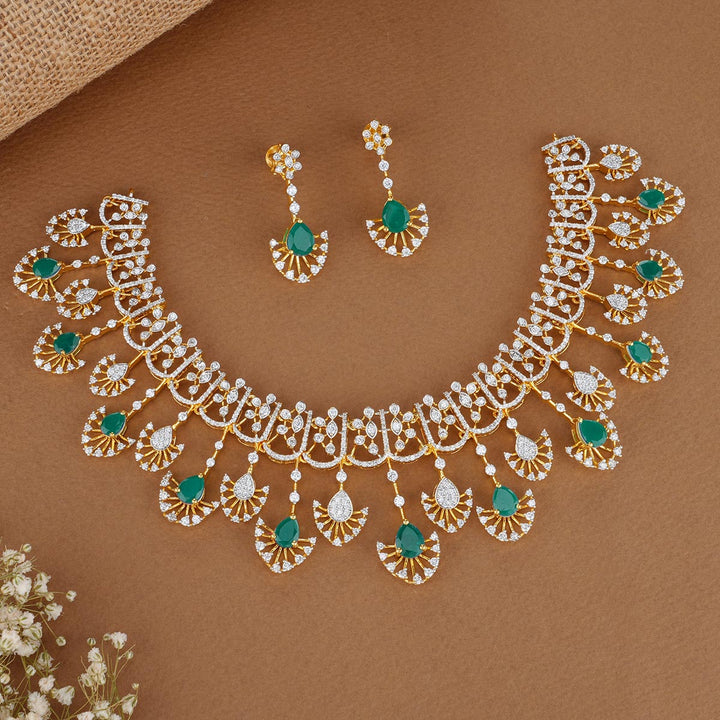 Green Orchid Avikam Necklace Set