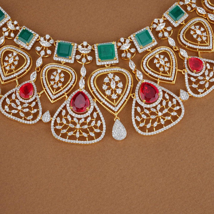 Geranium Avikam Necklace Set