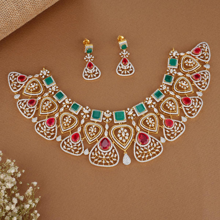 Geranium Avikam Necklace Set