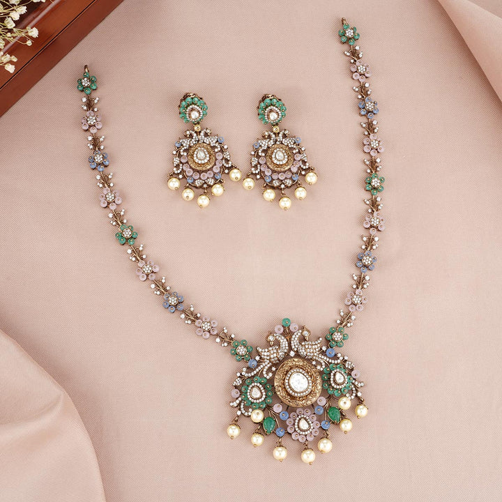 Heritha Victorian Long Necklace set