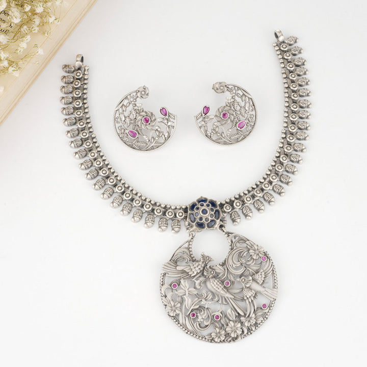 Pranita Oxidised Necklace Set