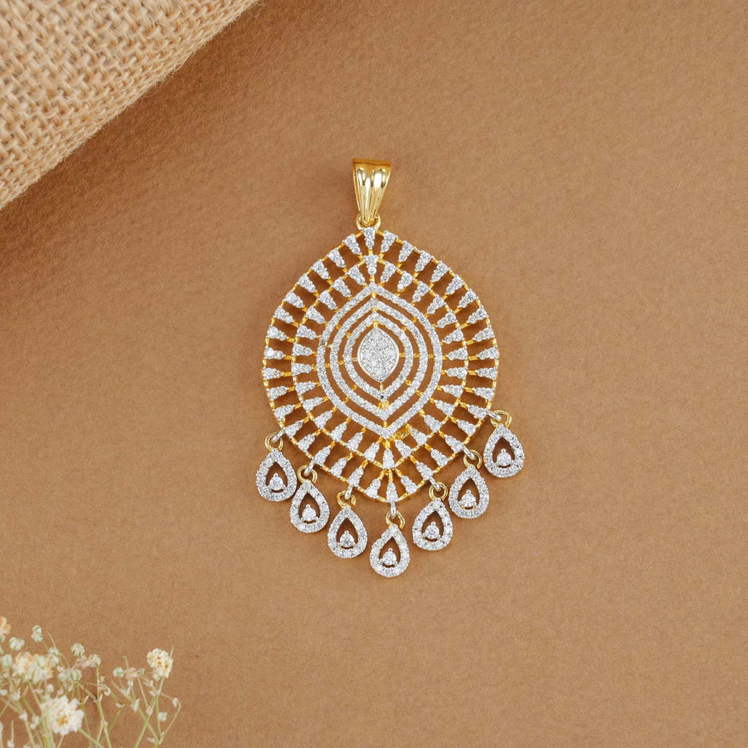 kranthi Diamond Design Pendant Set