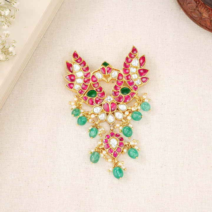 Peacock Kundan Pendant