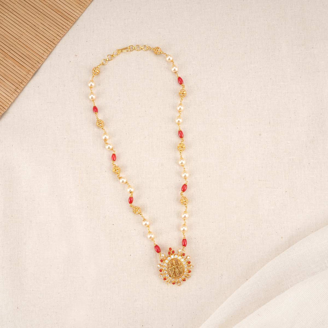 Shri Ram Pendant With Beads Chain