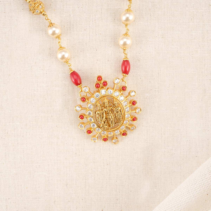 Shri Ram Pendant With Beads Chain