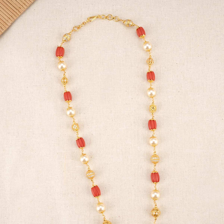 Coral Beads Chain with Pendant