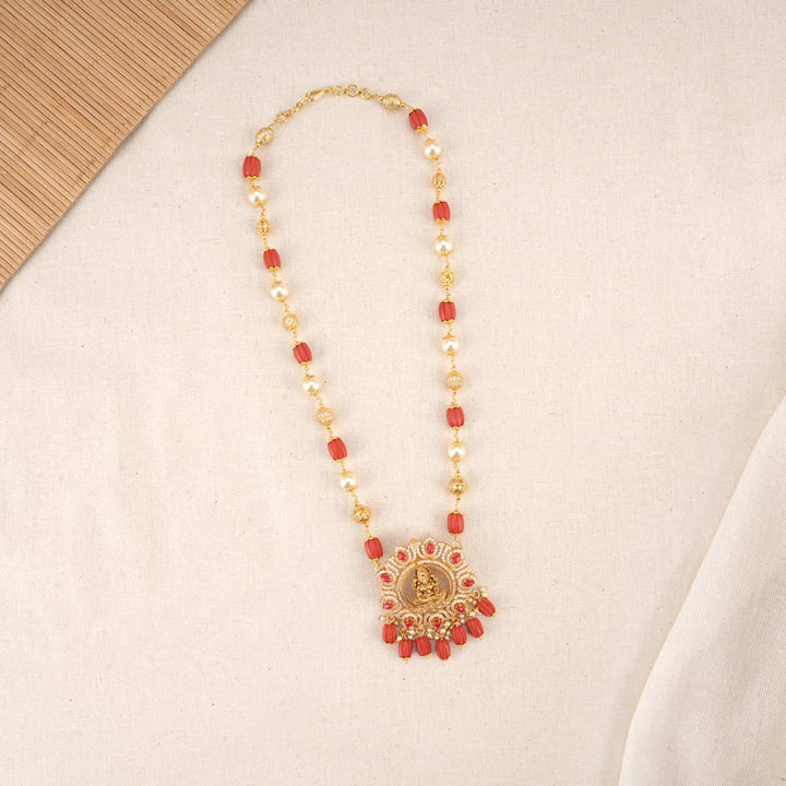 Coral Beads Chain with Pendant