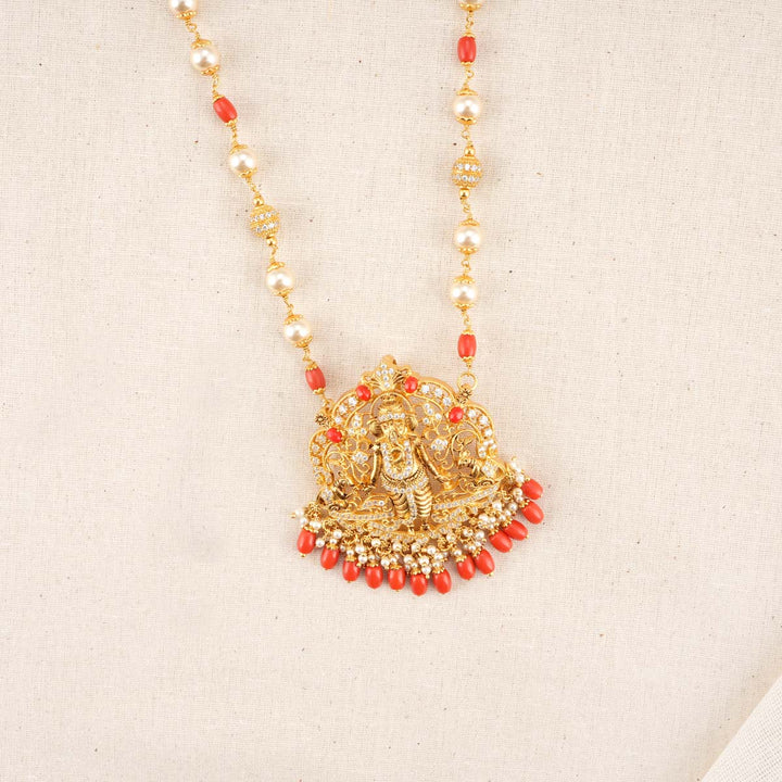 Vinayak Pendant with Beads Chain