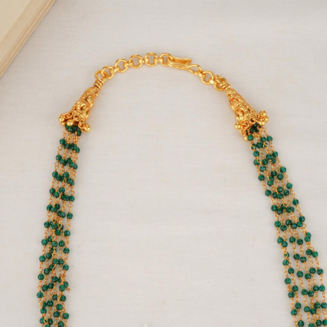 Forest Green Gold Plated Chain