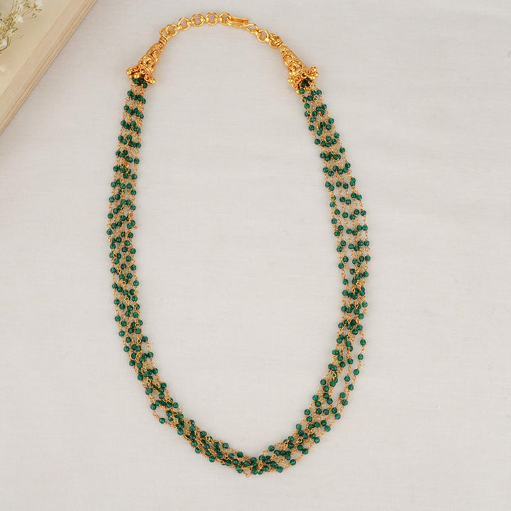 Forest Green Gold Plated Chain