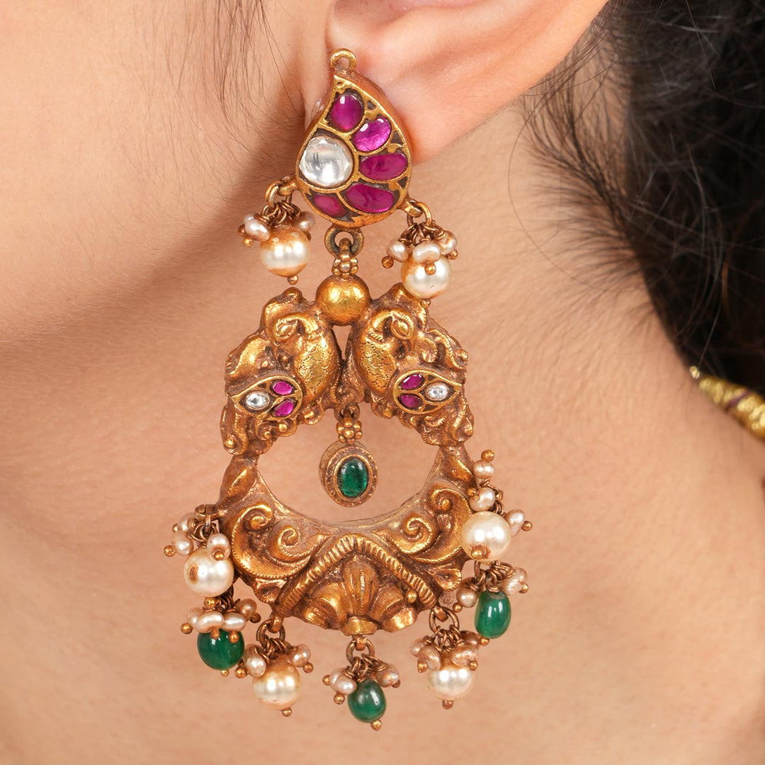 Pakshi Long Earrings