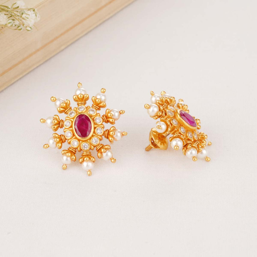 Simitha Red Studs