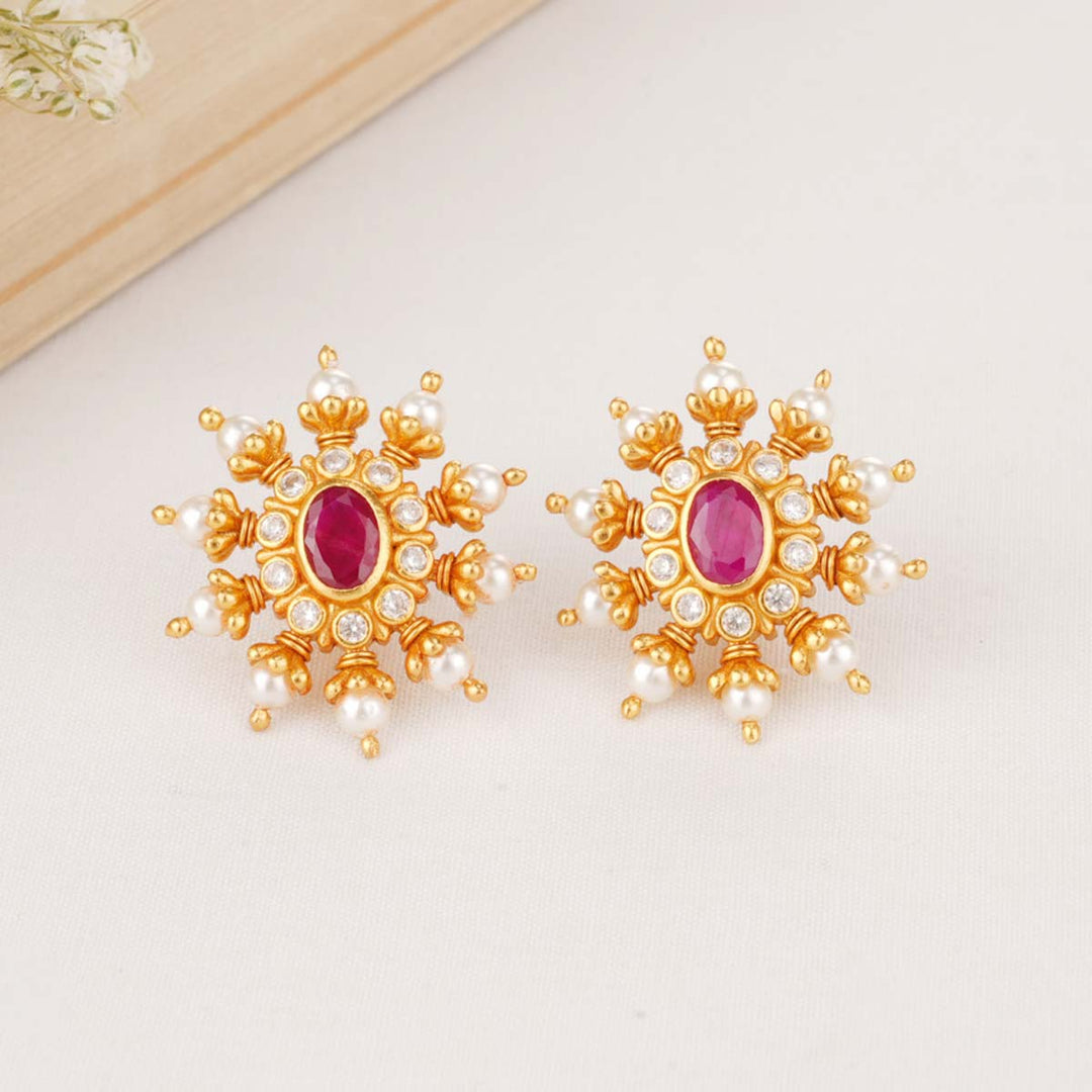 Simitha Red Studs