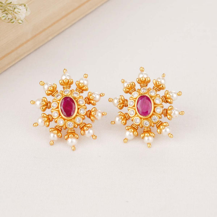 Simitha Red Studs