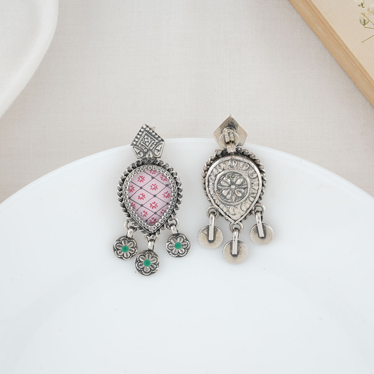 Flipkart.com - Buy Rare Rose Silver-Oxidised big size jhumka Earrings Alloy  Drops & Danglers Online at Best Prices in India