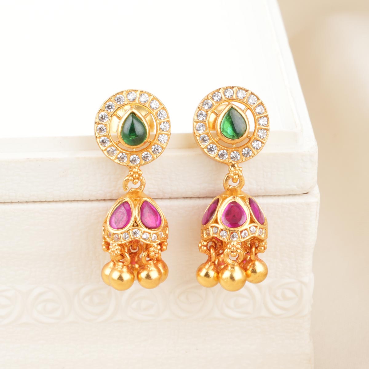 Buy Bhima Jewellers 531K Yellow Gold Earrings for Women, 2.99 g at Amazon.in