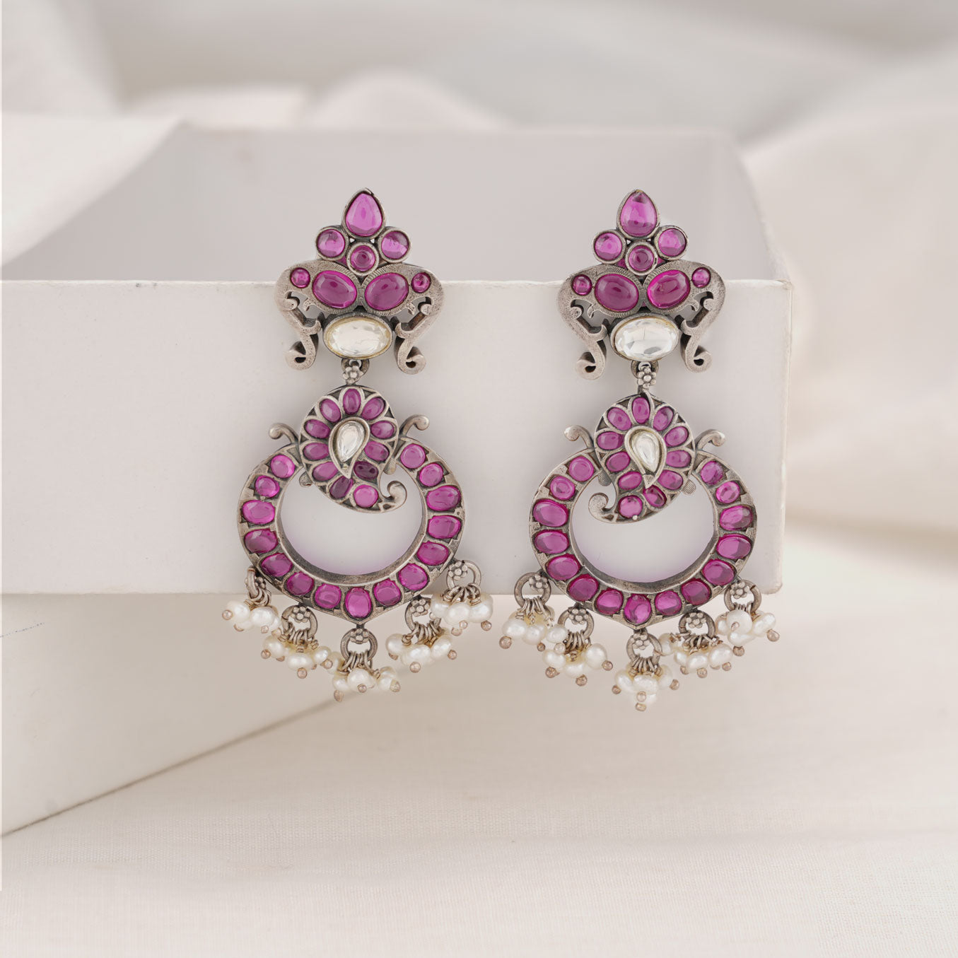 Jhalar Nakshatra CZ Earrings | Indian Earrings Online - Tarinika