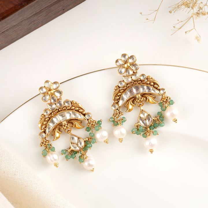 Sahir Kundan Earrings