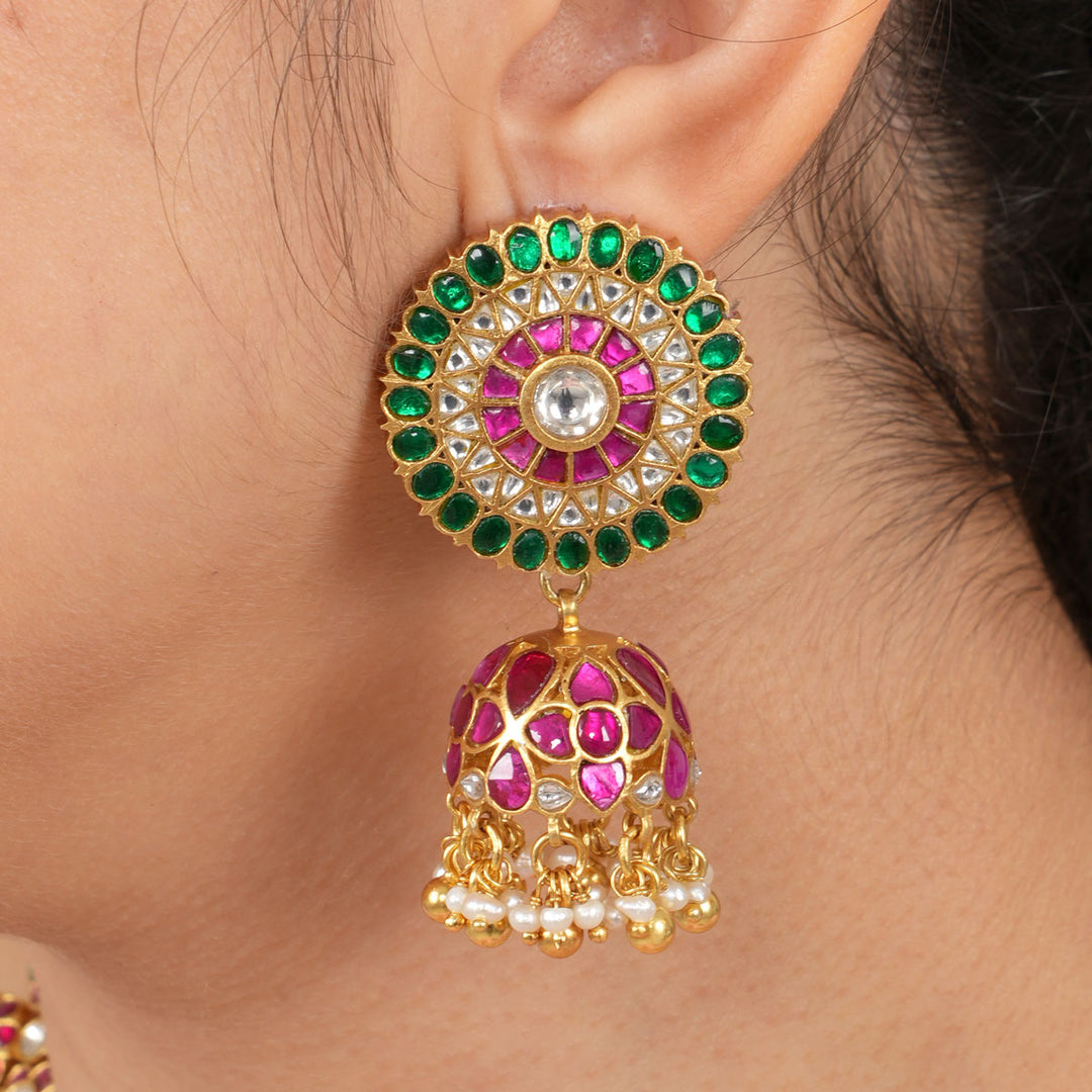 Misha Kundan Jhumkas