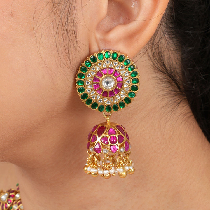 Misha Kundan Jhumkas