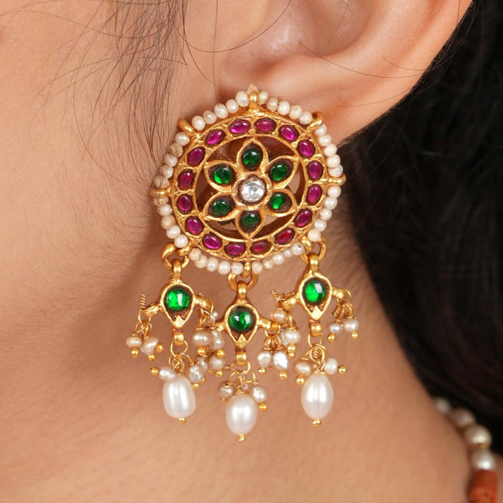 Anita Kundan Long Earrings