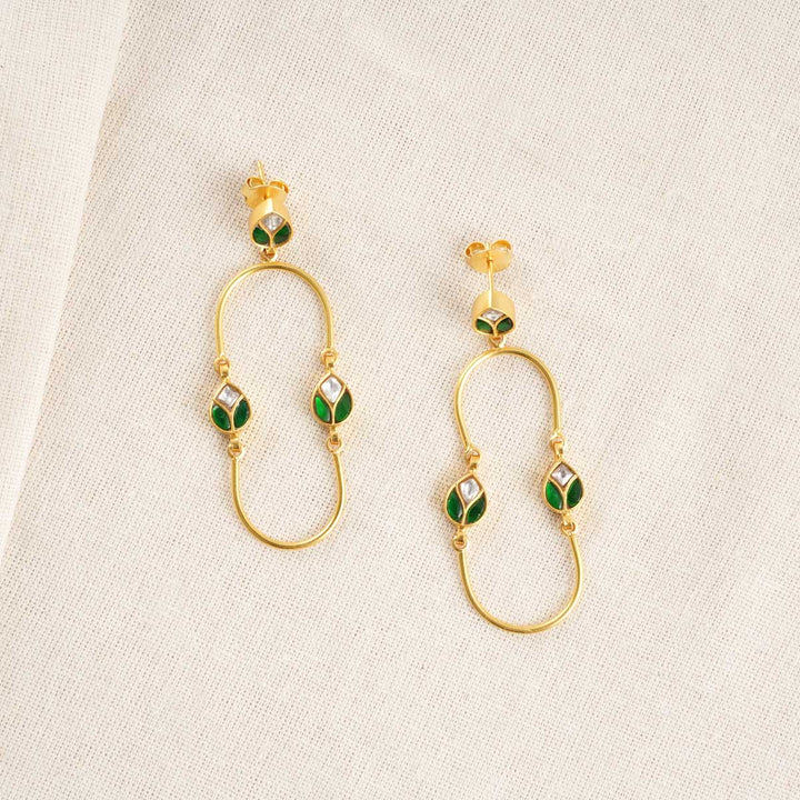 Reviha Kundan Long Earrings