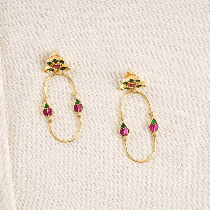 Monroe Kundan Long Earrings