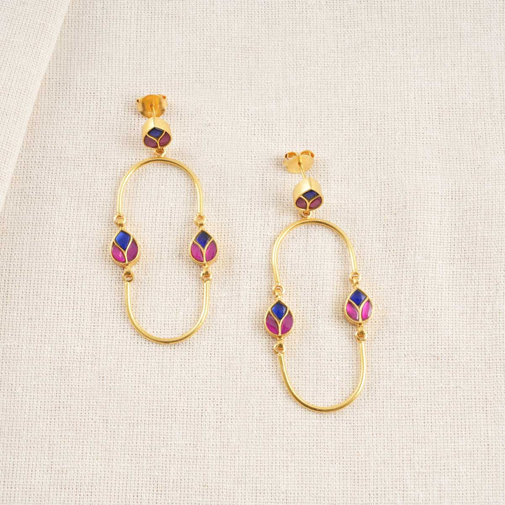 Keicia Kundan Long Earrings