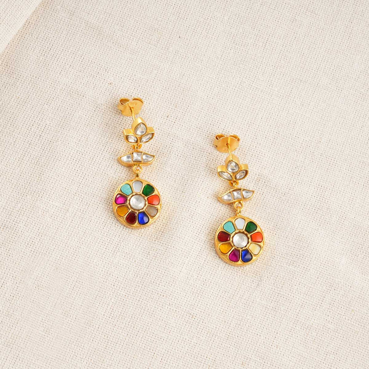 Praju Kundan Long Earrings