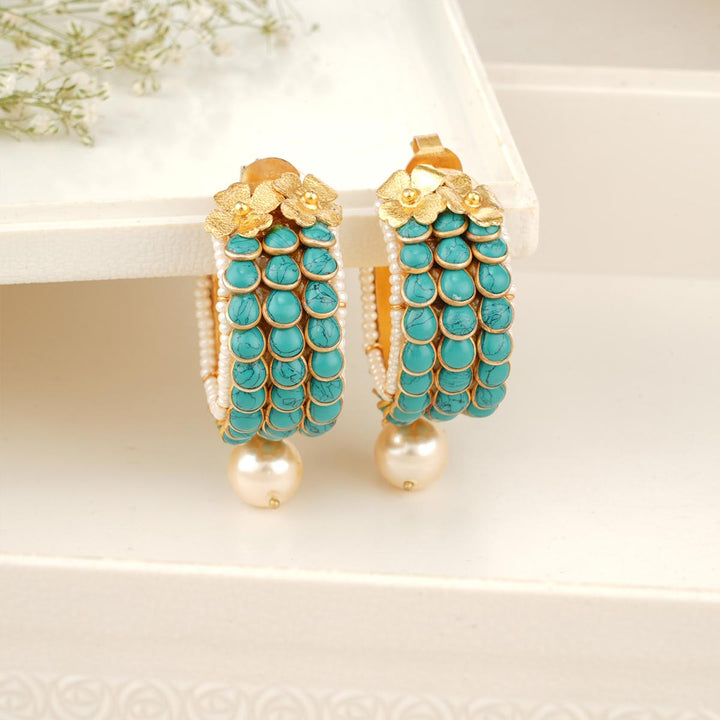 Floral Turquoise Drops