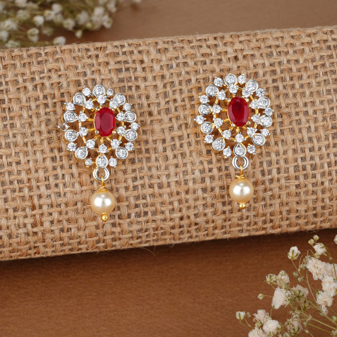 Red drop Avikam Earrings