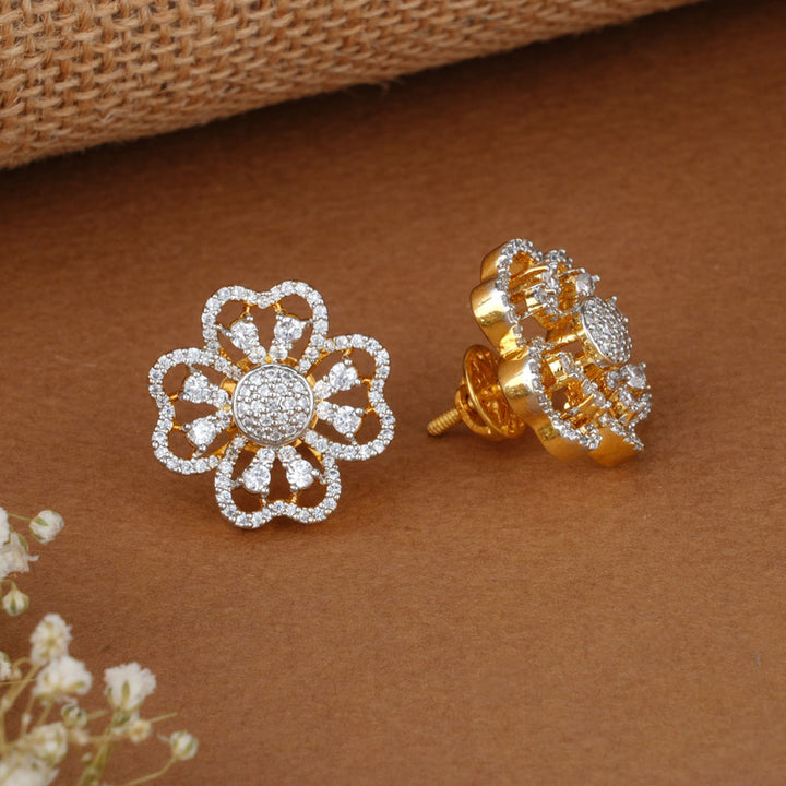 Floral Diamond Like Studs