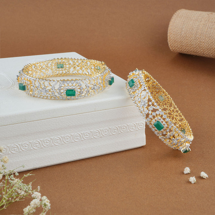 Sterling Diamond Design Bangles