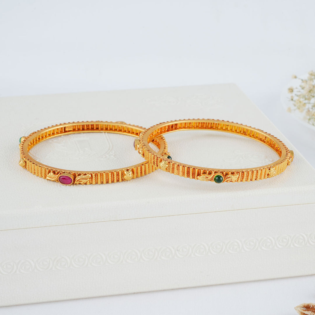 Mogra Stone Pair Bangles