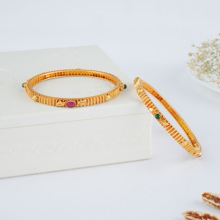 Mogra Stone Pair Bangles