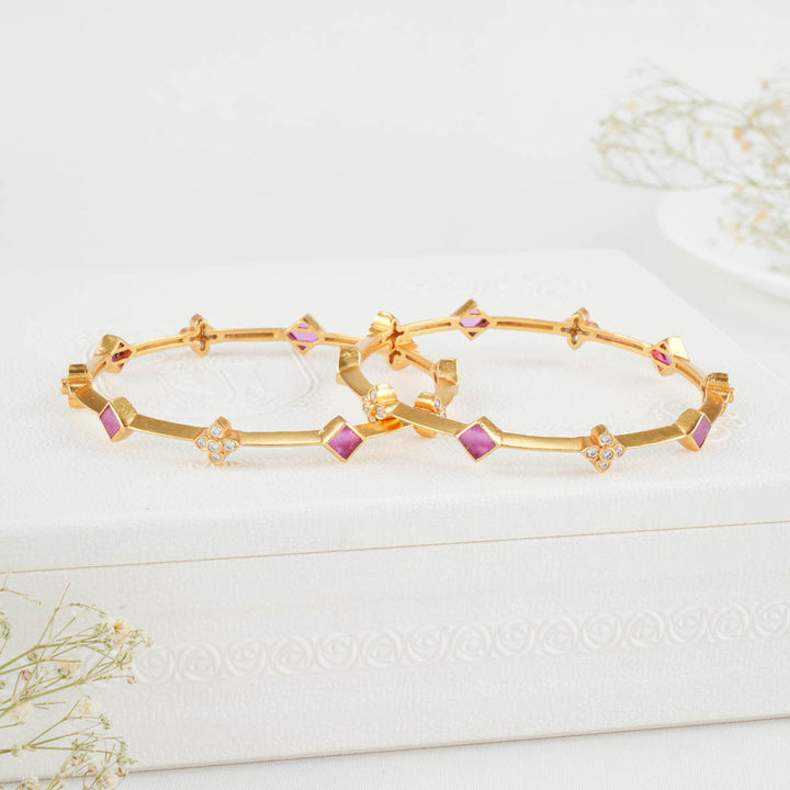 Ayini Stone Pair Bangles