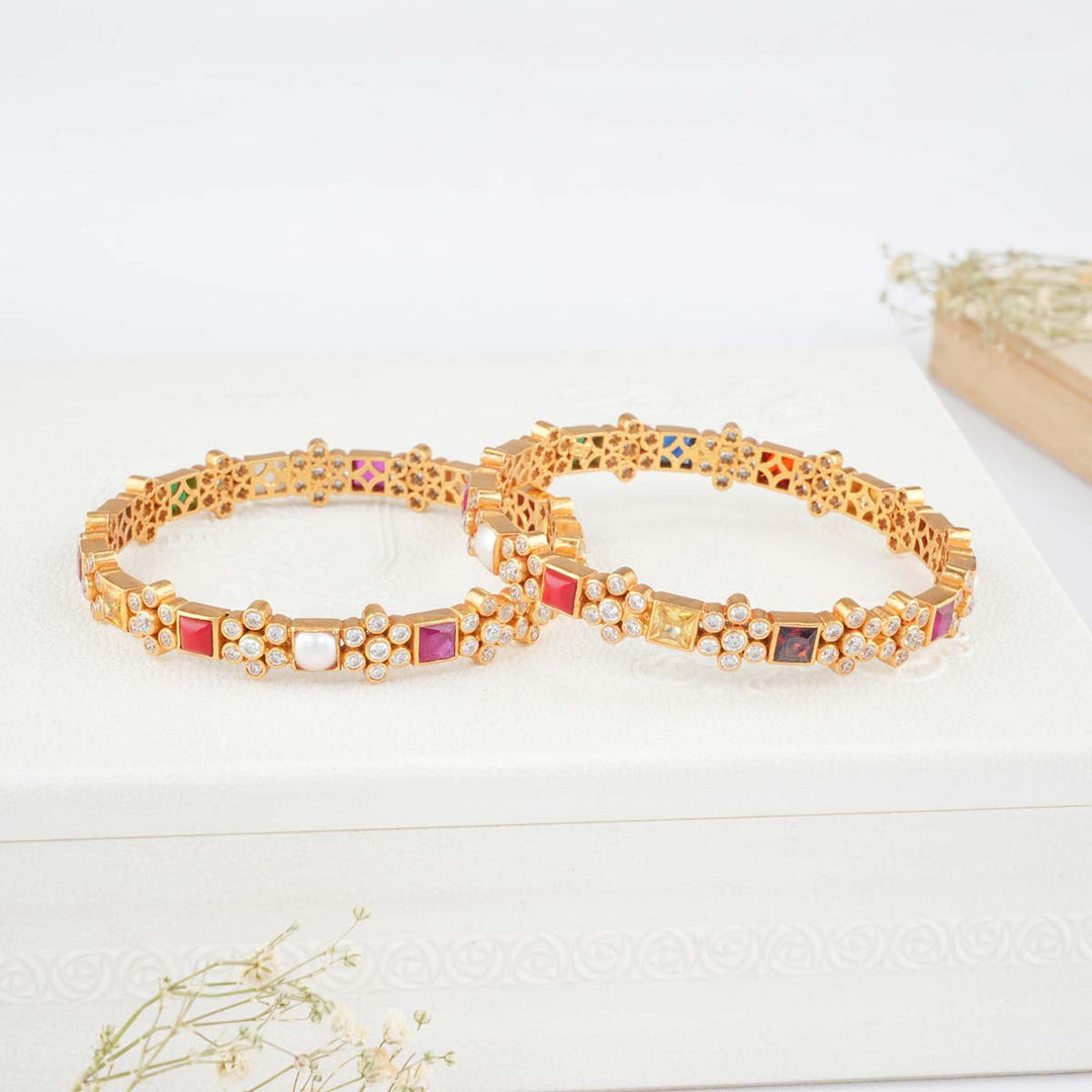 Prahara Stone Pair Bangles