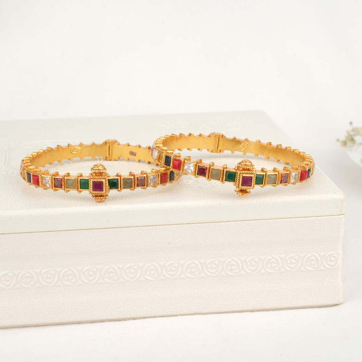 Mirnali Stone Pair Bangles