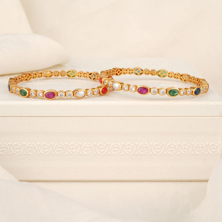 Niswa Stone Pair Bangle