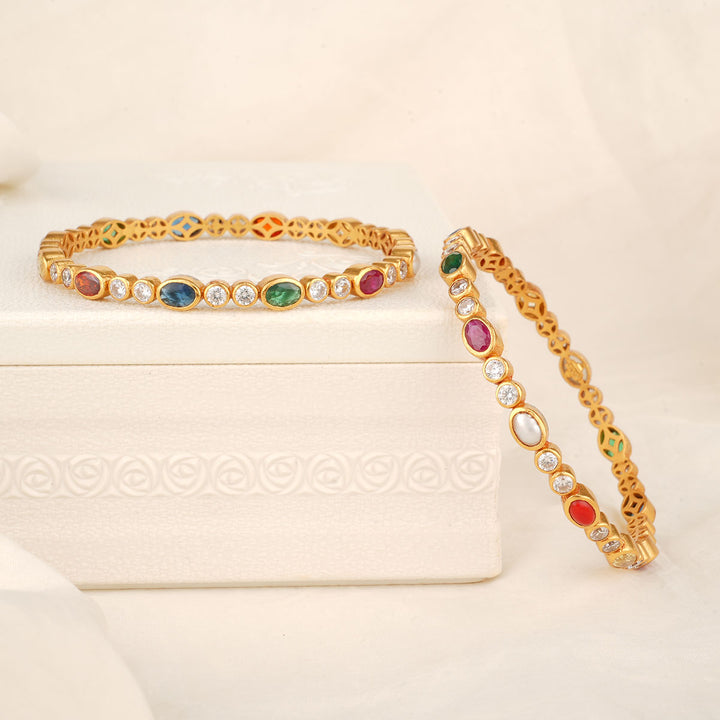 Niswa Stone Pair Bangle