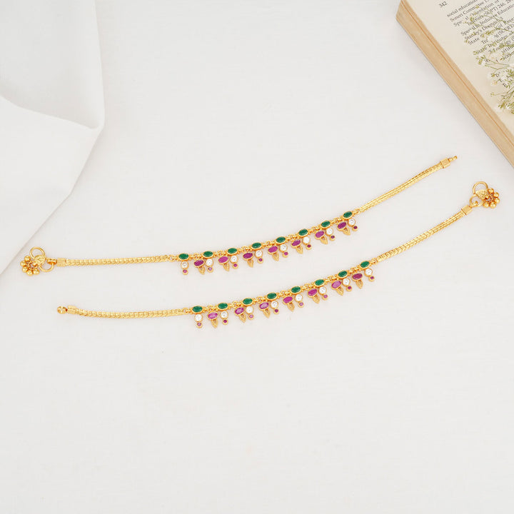 Keerthu Gold Platted Anklet