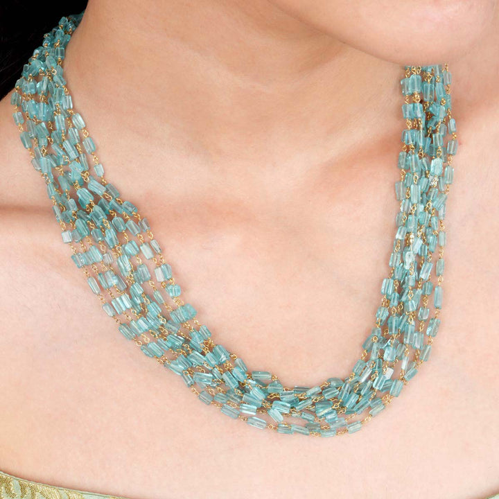 Blue Charming Beads Necklace