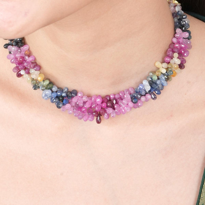 Colourful Grapes Beads Choker